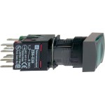 Schneider XB6DW3B1B Leuchtdrucktaster, grün Ø 16, flach, o. Rastung, 24 V, 1S 