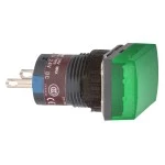 Schneider Electric XB6ECV3BP Leuchtmelder quadratisch Ø 16 IP 65 grün Integral LED 24 V Stecker 5 Stück 