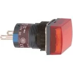 Schneider Electric XB6ECV4BP Leuchtmelder quadratisch Ø 16 IP 65 rot Integral LED 24 V Stecker 5 Stück 