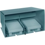 Schneider Electric XPEM3100D Fußschalter Harmony XPE doppelt Metall blau 1-stufig 2Ö+2S IP66 mit Schutzhaube 