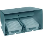 Schneider XPEM3110D Fußschalter, Harmony XPE, doppelt, Metall, blau, 1-stufig, 4Ö+4S, IP66, mit Schutzhaube 