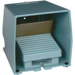 Schneider XPEM511 Fußschalter, Harmony XPE, einfach, Metall, blau, 1-stufig, 2Ö+2S, IP66, mit Schutzhaube, mit Verriegelung 