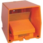 Schneider XPER511 Fußschalter, Harmony XPE, einfach, Metall, orange, 1-stufig, 2Ö+2S, IP66, mit Schutzhaube, mit Verriegelung 