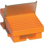 Schneider XPER810 Fußschalter, Harmony XPE, einfach, Metall, orange, 1-stufig, 1Ö+1S, IP66 