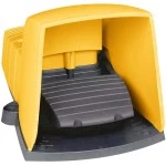 Schneider XPEY611 Fußschalter, Harmony XPE, einfach, Kunststoff, gelb, 2-stufig, 2Ö+2S, IP55, mit Schutzhaube 