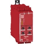 Schneider XPSUAT33A3AC Sicherheitsrelais, Harmony XPSU, 10Fkt, 1Kreis, PLe/Kat4/SIL3, 3S+3Sv 0,1-900s 1Ö 1T, Diagnose, 48-240VAC/DC, Federzug 