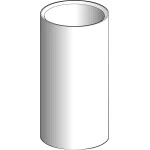 Schneider XVBC020 Rohrverkleidung l=100mm, Aluminium schwarz, XVB 