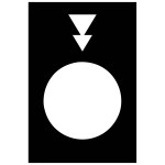 Schneider ZB2BY2956 Bezeichnungsschild, 30x40mm, schwarz, Senken, langsam-schnell 
