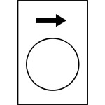 Schneider Electric ZB2BY4901 Bezeichnungsschild 30x40mm weiß Heben oder rechts langsam 