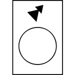 Schneider ZB2BY4965 Bezeichnungsschild, 30x40mm, weiß, vorwärts, langsam-schnell 
