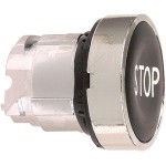 Schneider ZB4BA234 Drucktaster, Frontelement, Harmony XB4, Metall, 22mm, schwarz, beschriftet STOP, tastend 