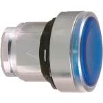 Schneider ZB4BH063 Leuchtdrucktaster, Frontelement, Harmony XB4, Metall, 22mm, blau, unbeschriftet, für universelle LED, rastend 