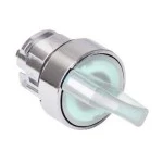 Schneider ZB4BK1213 Leuchtwahlschalter, Frontelement, Harmony XB4, Metall, 22mm, weiß, für universelle LED, 2 Stellungen, rastend 