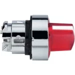 Schneider ZB4BK1443 Leuchtwahlschalter, Frontelement, Harmony XB4, Metall, 22mm, rot, für universelle LED, 2 Stellungen, tastend 