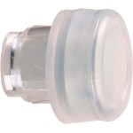 Schneider ZB4BP18 Drucktaster, Frontelement, Harmony XB4, Metall, 22mm, weiß, unbeschriftet, tastend, mit Schutzkappe, für Einlegeschild 