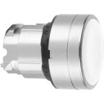 Schneider ZB4BP183 Drucktaster, Frontelement, Harmony XB4, Metall, 22mm, weiß, unbeschriftet, tastend, mit Schutzkappe, für Einlegeschild 