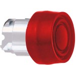 Schneider ZB4BP4S Drucktaster, Frontelement, Harmony XB4, Metall, 22mm, rot, unbeschriftet, tastend, mit Schutzkappe 
