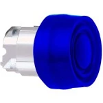 Schneider ZB4BP6S Drucktaster, Frontelement, Harmony XB4, Metall, 22mm, blau, unbeschriftet, tastend, mit Schutzkappe 