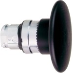 Schneider ZB4BR2 Pilzdrucktaster, Frontelement, Harmony XB4, Metall, 22mm, schwarz, Pilz 60mm, unbeschriftet, tastend 