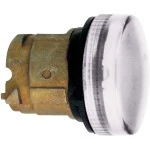 Schneider ZB4BV01S Leuchtmelder, Frontelement, Harmony XB4, Metall, 22mm, weiß, für Glühlampe BA9s, geriffelte Kalotte 