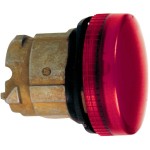 Schneider ZB4BV043 Leuchtmelder, Frontelement, Harmony XB4, Metall, 22mm, rot, für universelle LED, glatte Kalotte 