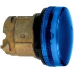 Schneider ZB4BV063S Leuchtmelder, Frontelement, Harmony XB4, Metall, 22mm, blau, für universelle LED, geriffelte Kalotte 