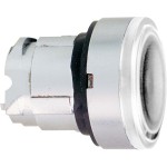 Schneider ZB4BW313 Leuchtdrucktaster, Frontelement, Harmony XB4, Metall, 22mm, weiß, unbeschriftet, tastend, für universelle LED 