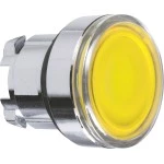 Schneider ZB4BW383 Leuchtdrucktaster, Frontelement, Harmony XB4, Metall, 22mm, gelb, unbeschriftet, tastend, für universelle LED 
