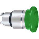 Schneider ZB4BW433 Pilzdrucktaster, Frontelement, Harmony XB4, Metall, 22mm, beleuchtet, grün, Pilz 40mm, tastend, für universelle LED 