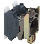 Schneider ZB4BZ1035 Hilfsschalterblock mit Befestigungsflansch, Harmony XB4, Metall, mit Befestigungsflansch, 22mm, 30mm, 2S, Spring Clamp 