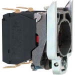 Schneider ZB4BZ1053 Hilfsschalterblock mit Befestigungsflansch, Harmony XB4, Metall, 22mm, 30mm, 1S+1Ö, Flachsteckanschluss 