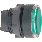 Schneider ZB5AA38 Leuchtdrucktaster, Frontelement, Harmony XB5, Kunststoff, 22mm, grün, für universelle LED, für Einlegeschild 