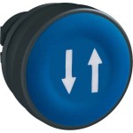 Schneider ZB5AA650 Drucktaster, Frontelement, Harmony XB5, Kunststoff, 22mm, blau, beschriftet Pfeile oben unten, tastend 