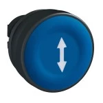 Schneider ZB5AA651 Drucktaster, Frontelement, Harmony XB5, Kunststoff, 22mm, blau, beschriftet Pfeil oben unten, tastend 