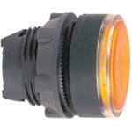 Schneider ZB5AH053 Leuchtdrucktaster, Frontelement, Harmony XB5, Kunststoff, 22mm, orange, unbeschriftet, für universelle LED, rastend 
