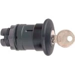 Schneider ZB5AS12 Pilzdrucktaster, Frontelement, Harmony XB5, Kunststoff, 22mm, schwarz, Pilz 40mm, Schlüsselentriegelung 