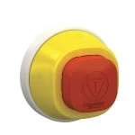 Schneider ZB5AS84W00 Not-Aus/Not-Halt-Schalter, Frontelement, Harmony XB5, Kunststoff, 22mm, rot, Drehentriegelung 