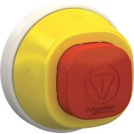Schneider ZB5AS84W2B Not-Aus/Not-Halt-Schalter, Frontelement, Harmony XB5, Kunststoff, 22mm, rot, Drehentriegelung 
