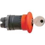 Schneider ZB5AS94410 Not-Aus/Not-Halt-Schalter, Frontelement, Harmony XB5, Kunststoff, 22mm, rot, Pilz 40mm, Schlüsselentriegelung, 458A 