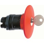 Schneider ZB5AS964 Not-Aus/Not-Halt-Schalter, Frontelement, Harmony XB5, Kunststoff, 22mm, rot, Pilz 60mm, Schlüsselentriegelung 