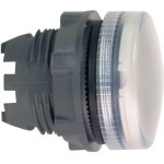 Schneider ZB5AV013 Leuchtmelder, Frontelement, Harmony XB5, Kunststoff, 22mm, weiß, für universelle LED, glatte Kalotte 