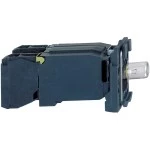 Schneider ZB5AW035 Lampenfassung mit Befestigungsflansch, Harmony XB5, Kunststoff, weiß, mit Trafo, Glühlampe BA9s, 1S+1Ö, 120V AC 