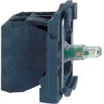 Schneider ZB5AW0B12 Hilfsschalterblock, Harmony XB5, Kunststoff, weiß, universelle LED, mit Befestigungsflansch, 1Ö, 24V ACDC 