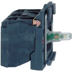 Schneider Electric ZB5AW0B55 Hilfsschalterblock Ø 22 gelb Integral LED 1S+1Ö 