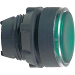 Schneider ZB5AW333 Leuchtdrucktaster, Frontelement, Harmony XB5, Kunststoff, 22mm, grün, für universelle LED 