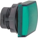 Schneider ZB5CV033 Leuchtmelder, Frontelement, Harmony XB5, Kunststoff, 22mm, grün, für universelle LED, eckig 