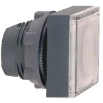 Schneider ZB5CW313 Leuchtdrucktaster, Frontelement, Harmony XB5, Kunststoff, 22mm, weiß, für universelle LED, für Einlegeschild, eckig 