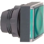 Schneider ZB5CW333 Leuchtdrucktaster, Frontelement, Harmony XB5, Kunststoff, 22mm, grün, für universelle LED, für Einlegeschild, eckig 