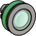 Schneider ZB5FA38 Leuchtdrucktaster, Frontelement, Harmony XB5F, Kunststoff, 30mm, grün, für universelle LED, für Einlegeschild 