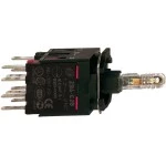 Schneider ZB6ZB55B Hilfsschalterblock, Ø 16, gelb Integral LED 1S+1Ö 